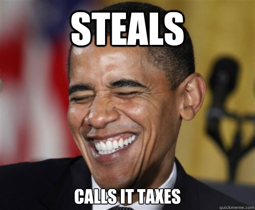 Steals calls it Taxes  Scumbag Obama