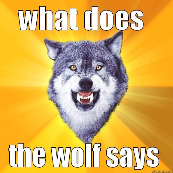 WHAT DOES  THE WOLF SAYS Courage Wolf