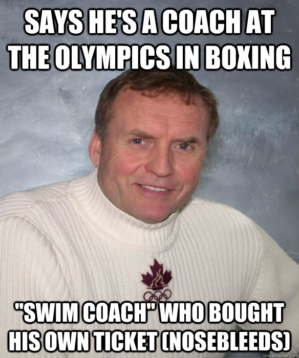 Says he's a Coach at the Olympics in Boxing 