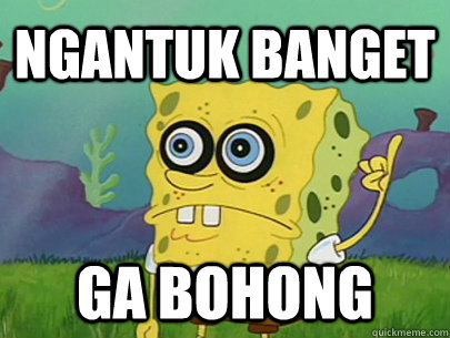 ngantuk banget ga bohong  