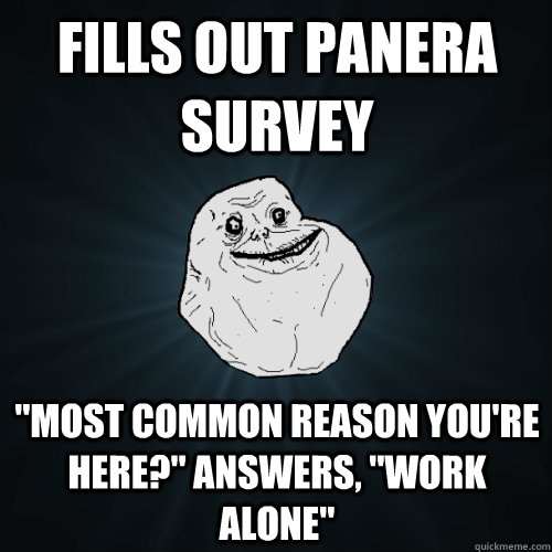 fills out panera survey 