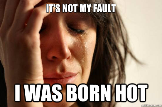 It's not my fault I was born hot  First World Problems