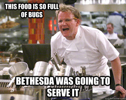 Bethesda was going to serve it This food is so full of bugs - Bethesda was going to serve it This food is so full of bugs  Ramsay Gordon Yelling