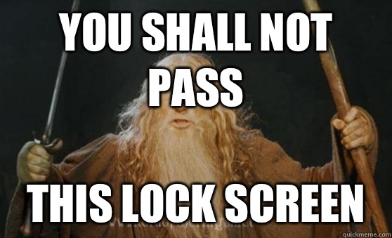 YOU SHALL NOT PASS THIS LOCK SCREEN - YOU SHALL NOT PASS THIS LOCK SCREEN  Misc