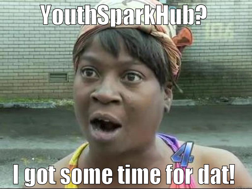 YOUTHSPARKHUB? I GOT SOME TIME FOR DAT! Misc