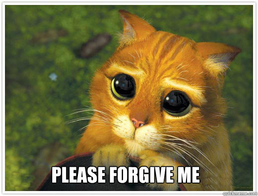  please forgive me  Shrek Cat