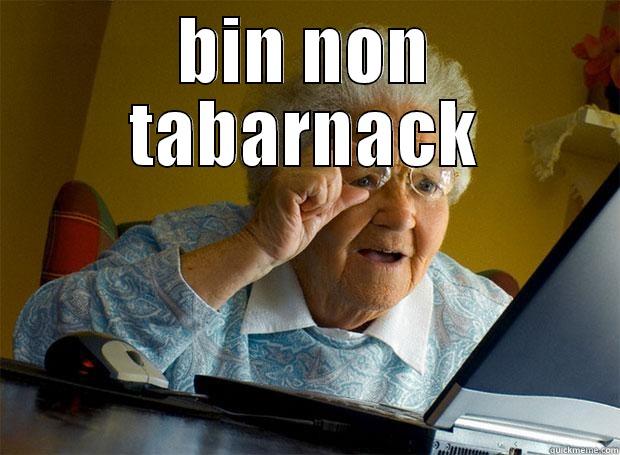BIN NON TABARNACK  Grandma finds the Internet