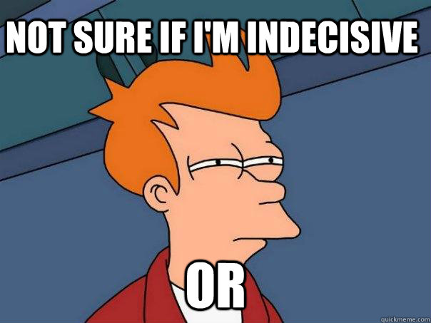 Not sure if I'm indecisive or - Not sure if I'm indecisive or  Futurama Fry