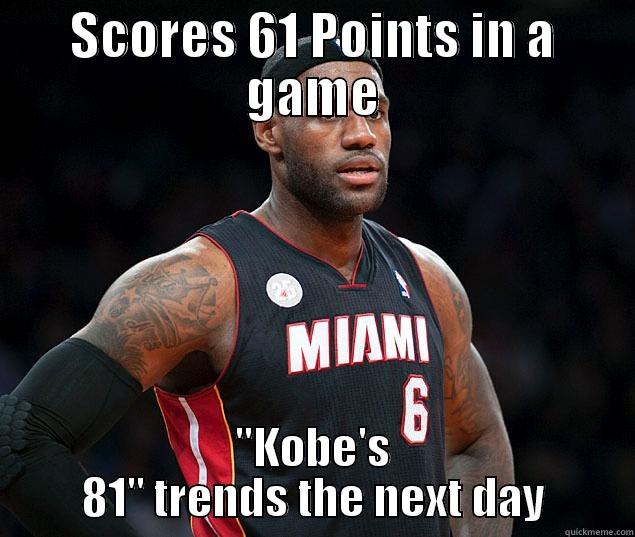 SCORES 61 POINTS IN A GAME 