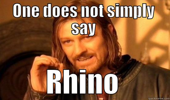 ONE DOES NOT SIMPLY SAY RHINO Boromir