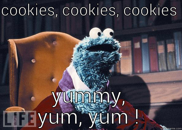 cooking cookies - COOKIES, COOKIES, COOKIES  YUMMY, YUM, YUM ! Cookie Monster