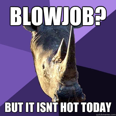 Blowjob? But It Isnt Hot Today  Sexually Oblivious Rhino