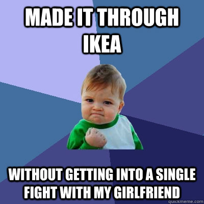 Made it through Ikea Without getting into a single fight with my girlfriend  Success Kid