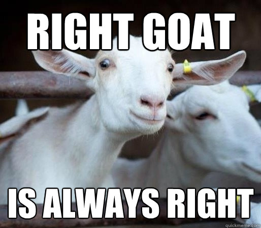 Right Goat Is always right  Right Goat