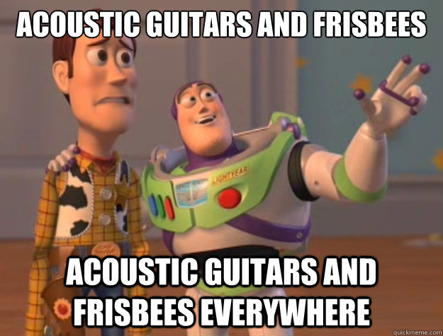 acoustic guitars and frisbees acoustic guitars and frisbees everywhere  Buzz Lightyear