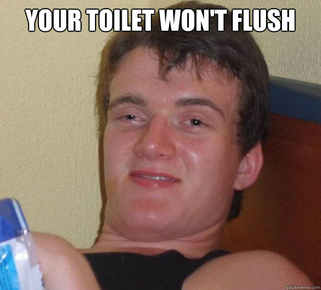 Your toilet won't flush  - Your toilet won't flush   10 Guy