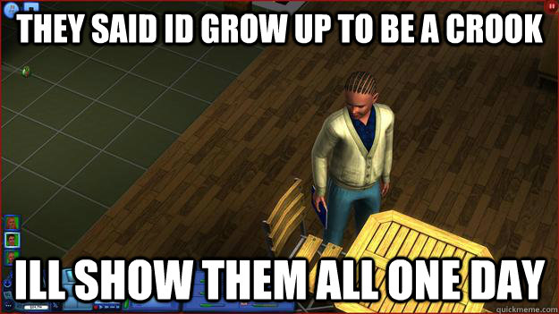 they said id grow up to be a crook ill show them all one day - they said id grow up to be a crook ill show them all one day  Misc