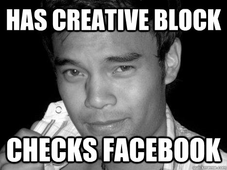 Has creative block checks Facebook  