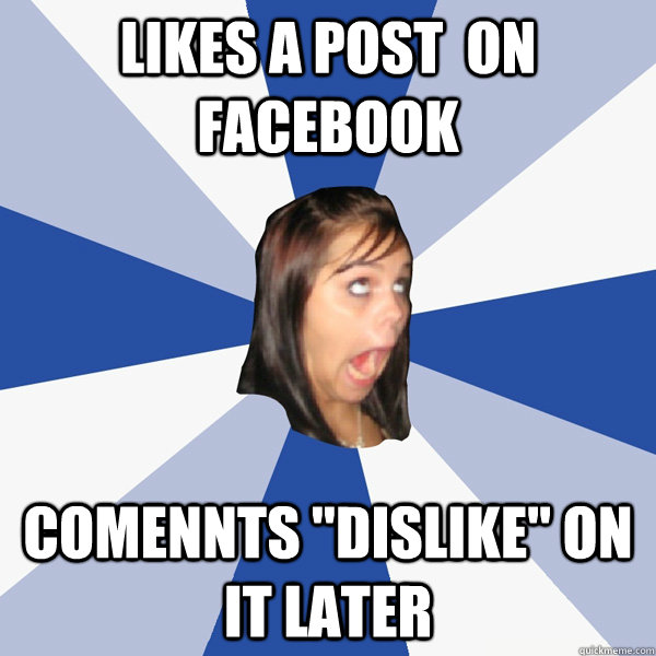 likes a post  on facebook comennts 