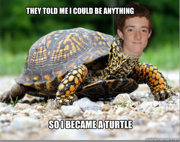 They told me I could be Anything So I became a turtle - They told me I could be Anything So I became a turtle  Misc