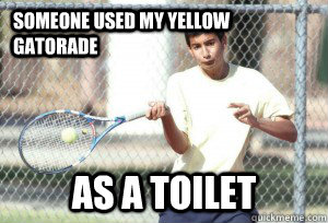 Someone used my yellow gatorade as a toilet  