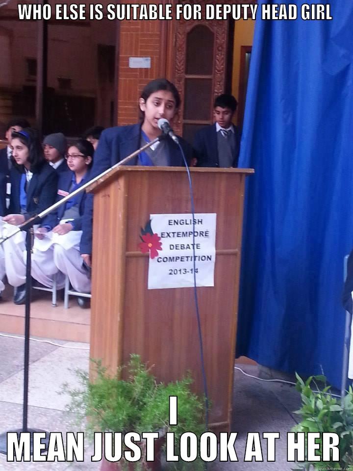 WHO ELSE IS SUITABLE FOR DEPUTY HEAD GIRL I MEAN JUST LOOK AT HER Misc