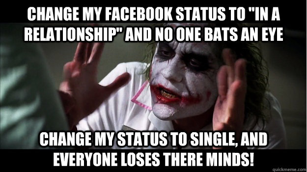 Change my facebook status to 