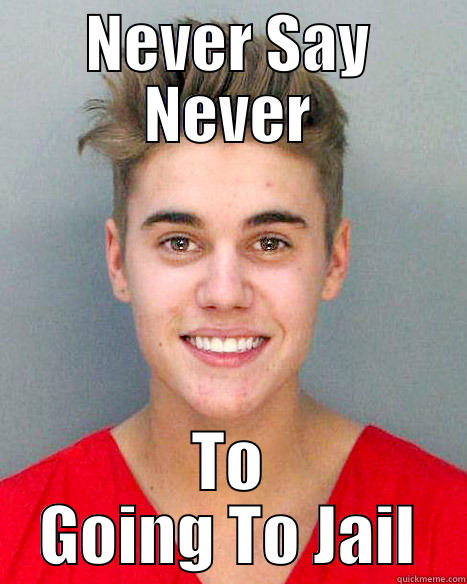 NEVER SAY NEVER TO GOING TO JAIL Misc