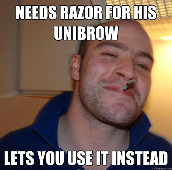 Needs razor for his unibrow Lets you use it instead - Needs razor for his unibrow Lets you use it instead  Misc