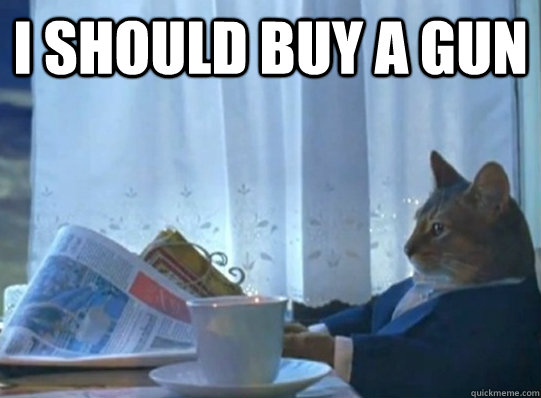 i should buy a gun  - i should buy a gun   Forever alone sophisticated cat