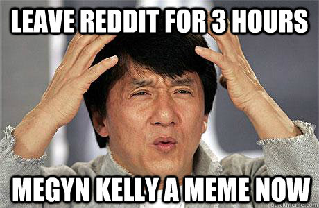 Leave reddit for 3 hours Megyn Kelly a meme now  EPIC JACKIE CHAN