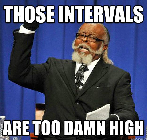 Those intervals are too damn high - Those intervals are too damn high  Jimmy McMillan