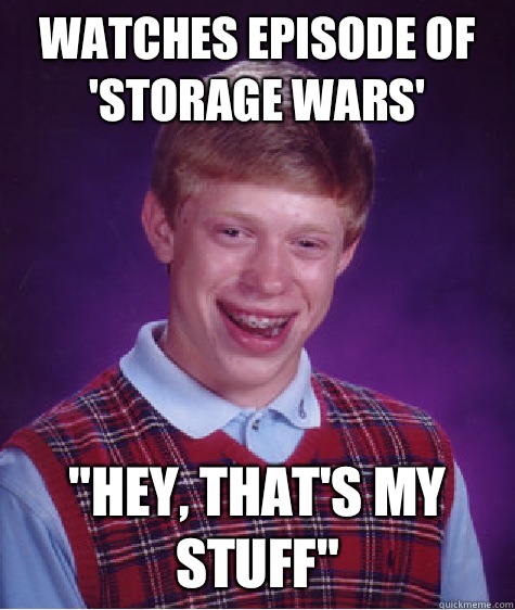 Watches episode of 'storage wars' 