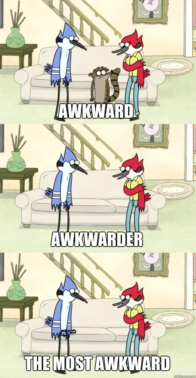 awkward awkwarder the most awkward  margaret and mordecai regular show