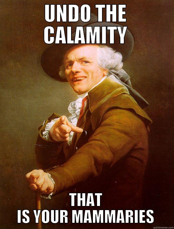 UNDO THE CALAMITY THAT IS YOUR MAMMARIES Joseph Ducreux