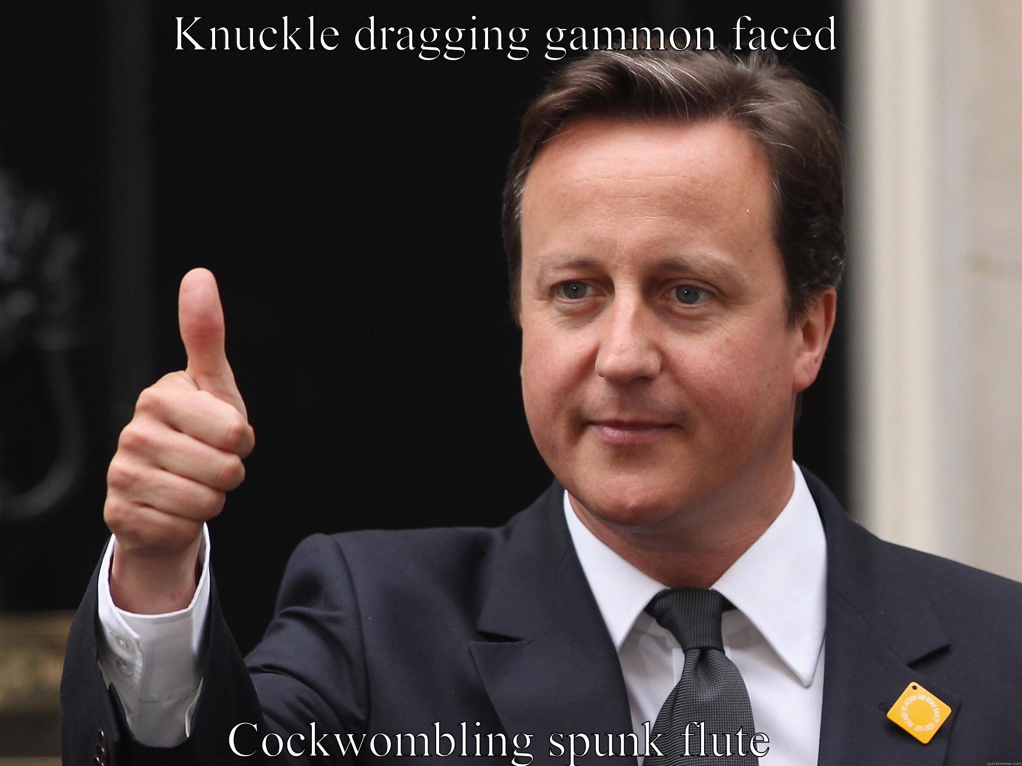 KNUCKLE DRAGGING GAMMON FACED COCKWOMBLING SPUNK FLUTE  Misc