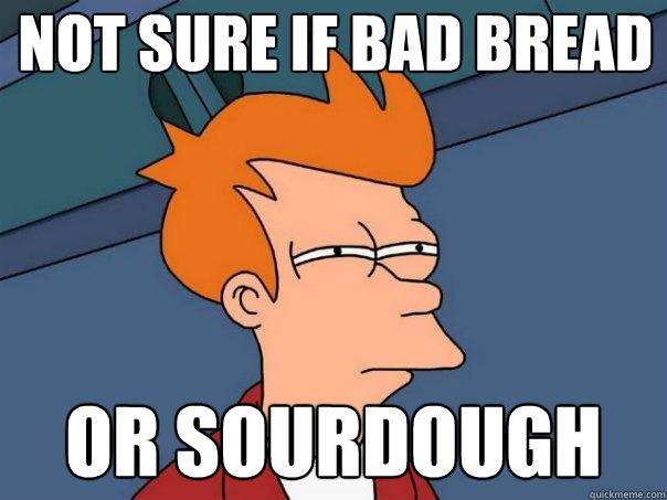 Not sure if bad bread or sourdough  Futurama Fry