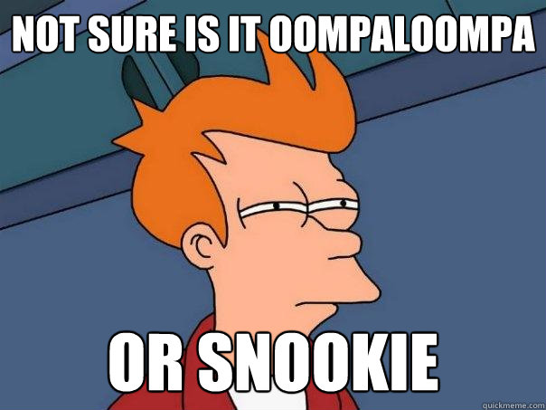 not sure is it oompaloompa or snookie  Futurama Fry