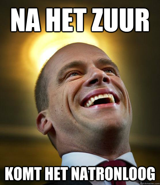 Na het zuur komt het natronloog  