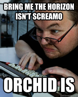 Bring Me The Horizon isn't screamo Orchid is  Labeling Larry