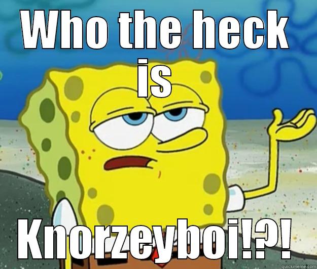 WHO THE HECK IS KNORZEYBOI!?! Tough Spongebob