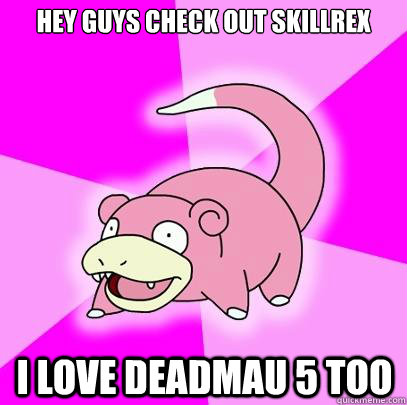 Hey guys check out skillrex I love deadmau 5 too  Slowpoke