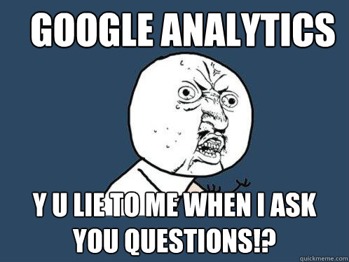 Google Analytics y u lie to me when I ask you questions!?  Y U No