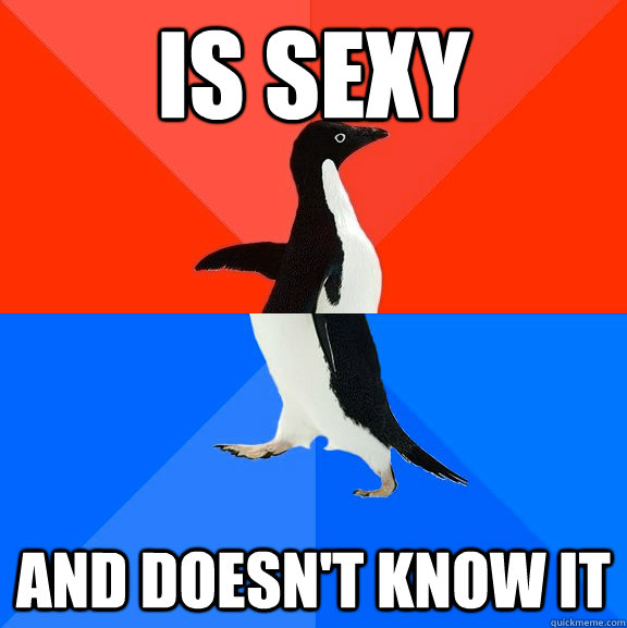 IS SEXY and Doesn't know it - IS SEXY and Doesn't know it  Socially Awesome Awkward Penguin