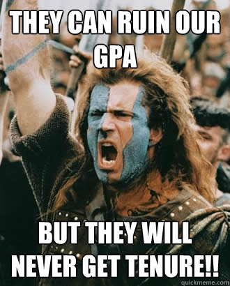 They can ruin our GPA but they will never get tenure!!  SOPA Opposer