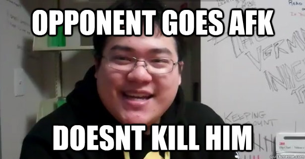 Opponent goes AFK DOESnt kill him  Good Guy Scarra