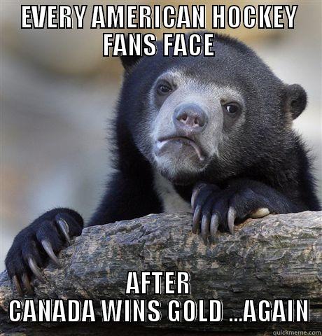 EVERY AMERICAN HOCKEY FANS FACE AFTER CANADA WINS GOLD ...AGAIN Confession Bear