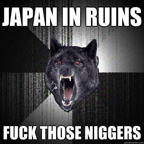 JAPAN IN RUINS FUCK THOSE NIGGERS  Insanity Wolf