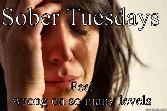 SOBER TUESDAYS  FEEL WRONG ON SO MANY LEVELS First World Problems