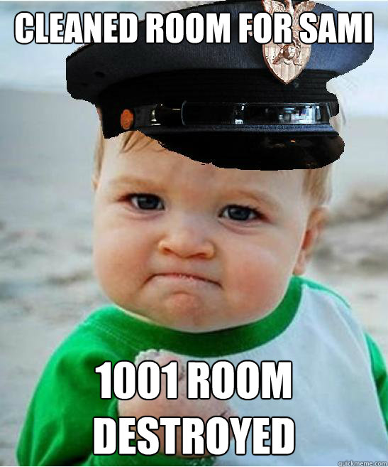 CLEANED room for SAMI 1001 Room destroyed  West Point Victory Baby